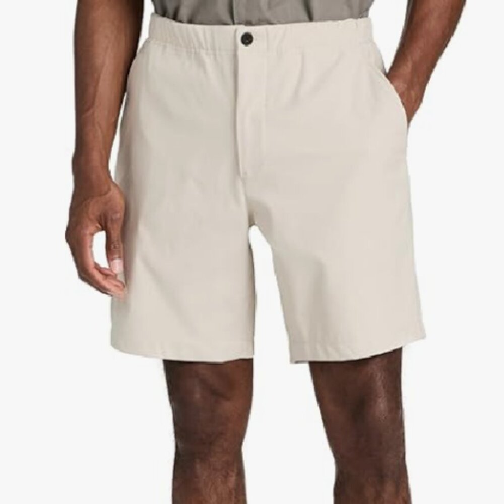$215! NWT Norse Projects Men's Ezra Relaxed Solotex Twill Shorts - Stone - M